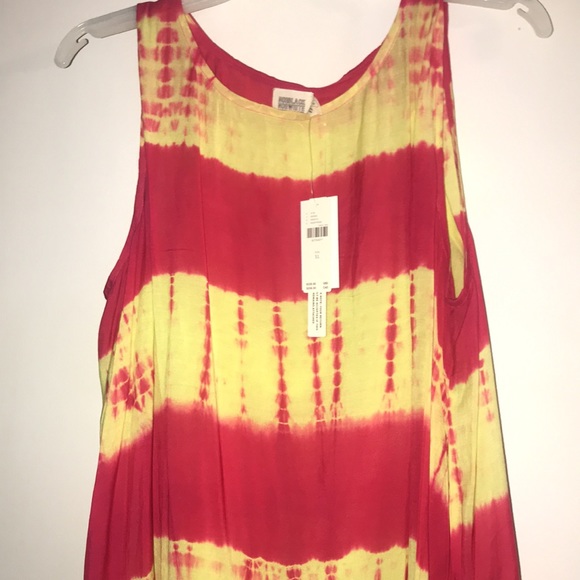 💛💗Beautiful Anthropologie Norblack Norwhite pink and yellow tie dye dress💝 - Picture 6 of 11